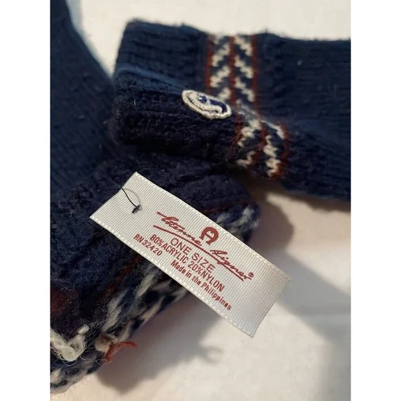 Vintage Etienne Aigner hand gloves mittens One Size - Picture 8 of 8